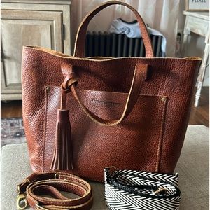 Portland leather goods medium crossbody tote